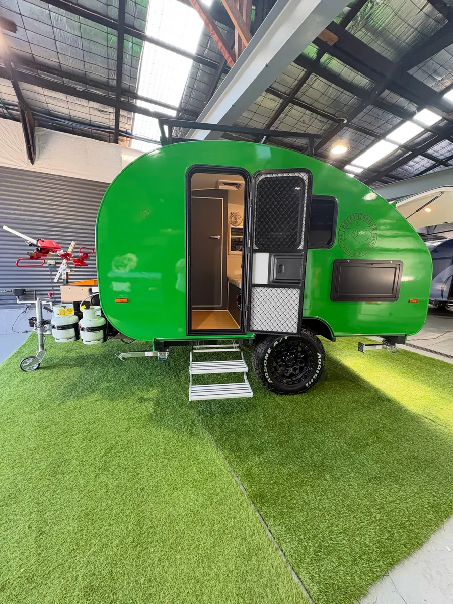A current green Breath Max with its entry door open