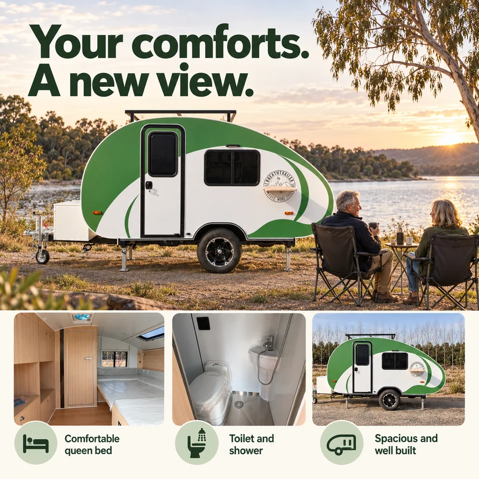 Illustrated campsite with a Breath Max
