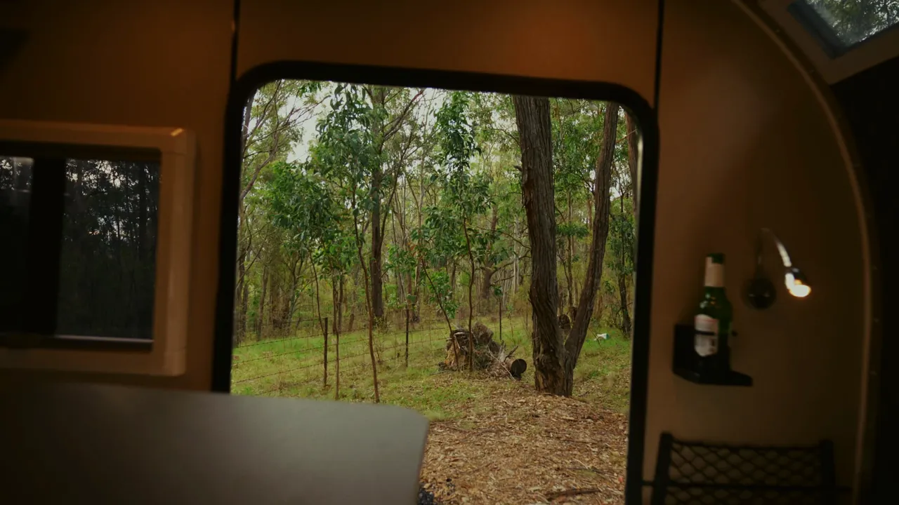 Looking out from the Plus cabin