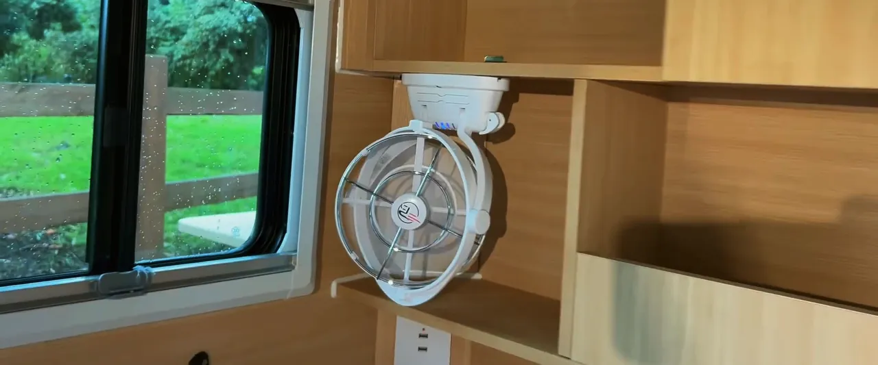 Cabin storage and fan in the Ultra