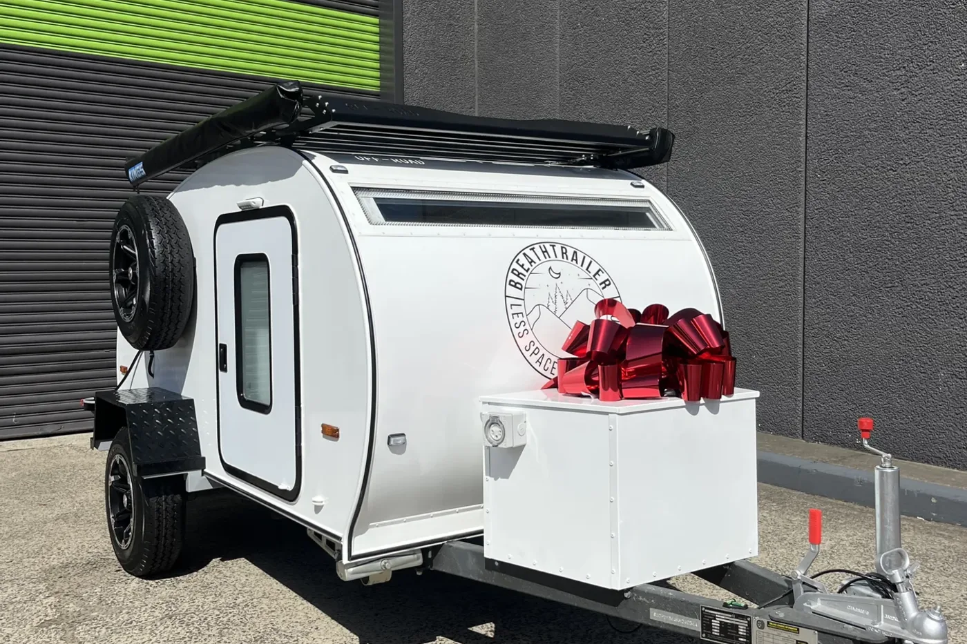 Breath Essential teardrop camper ready for handover