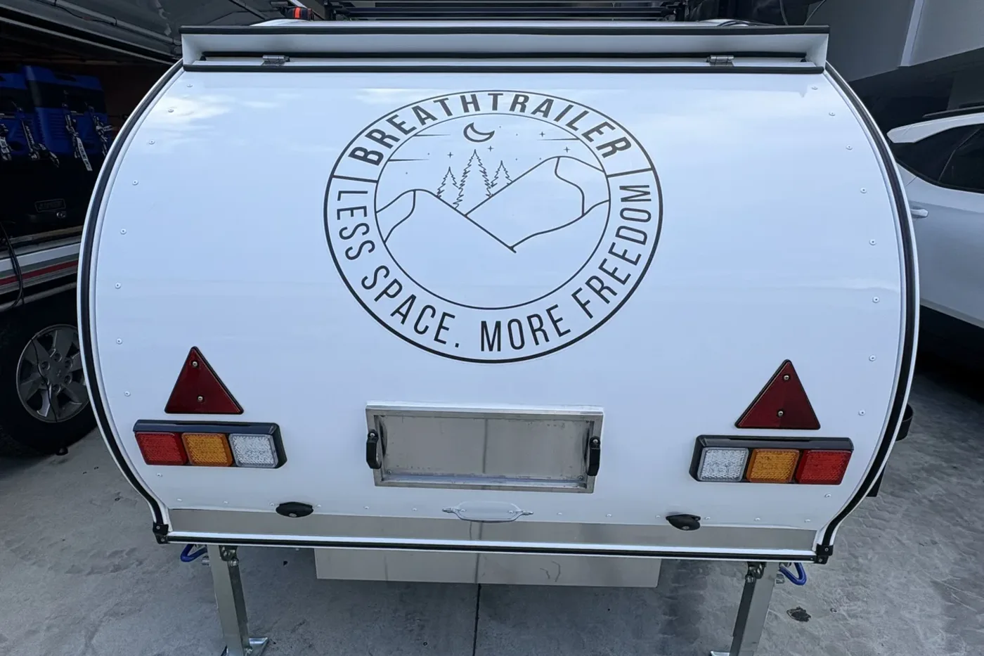 Breath Essential rear panel with brand emblem