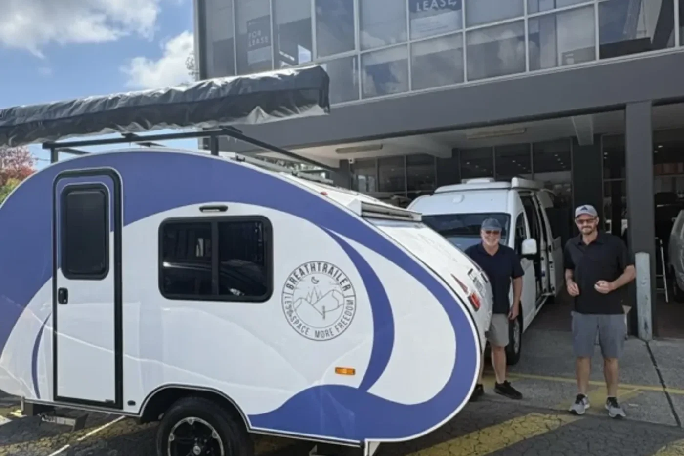 Breath Max owners collecting their camper