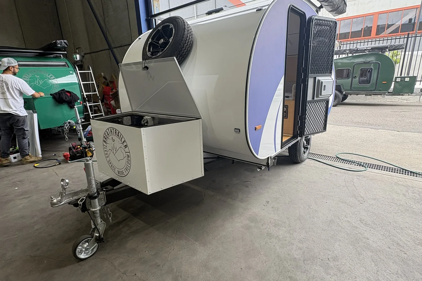 Breath Max being prepared with the rear hatch open