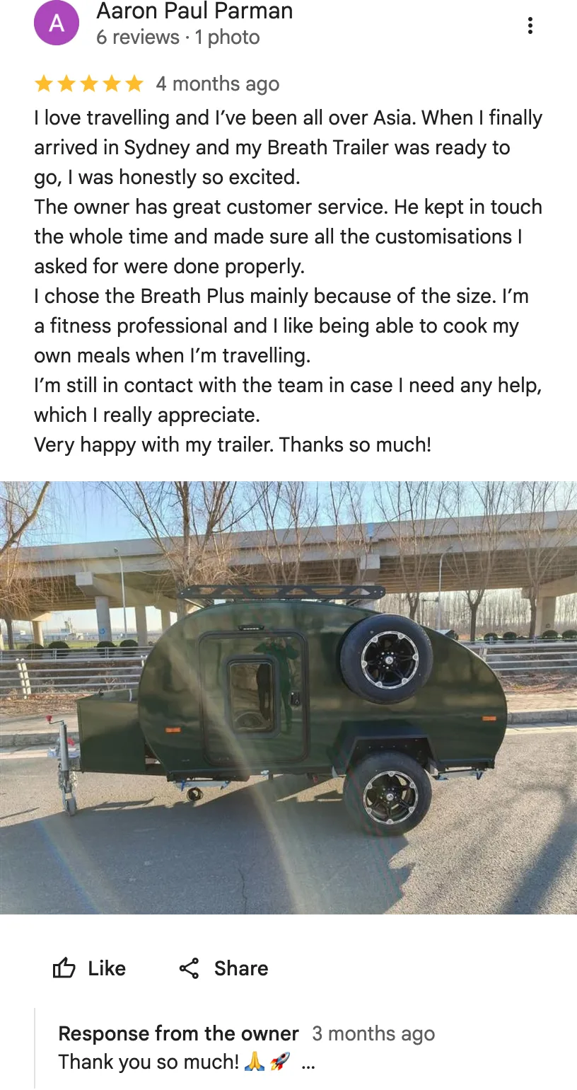 Google review from Aaron Paul Parman