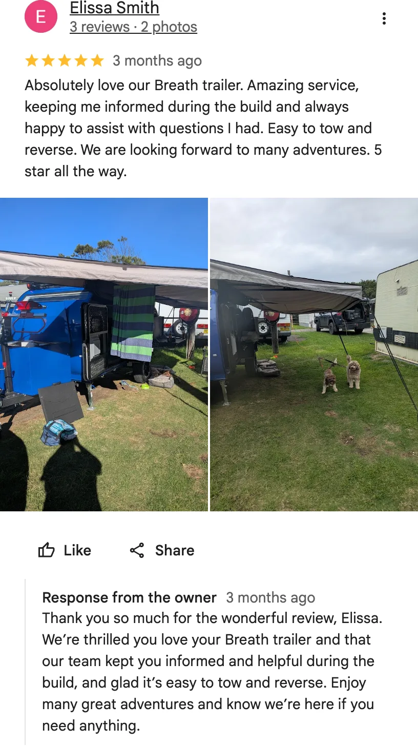 Google review from Elissa Smith
