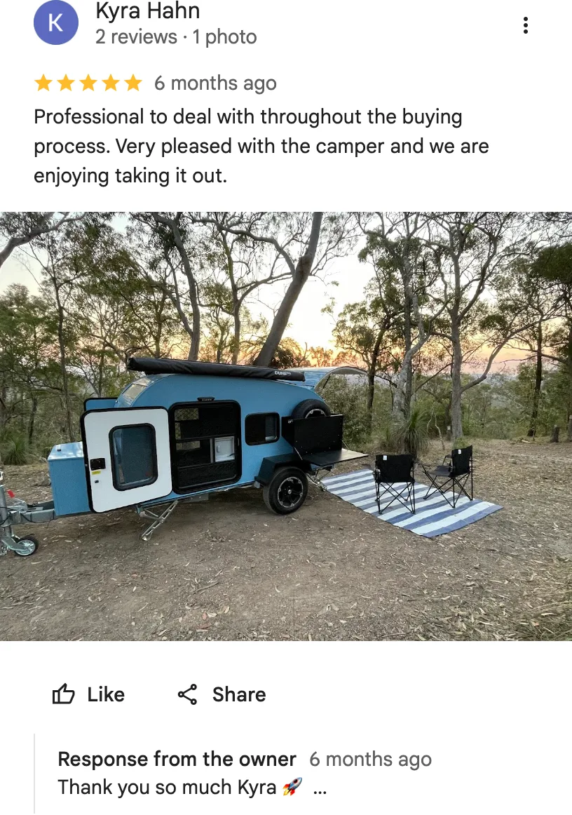 Google review from Kyra Hahn