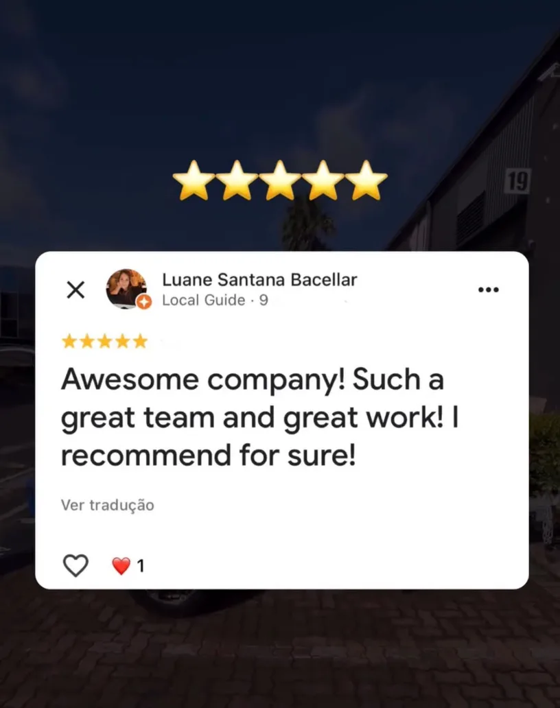 Google review from Luane Santana Bacellar