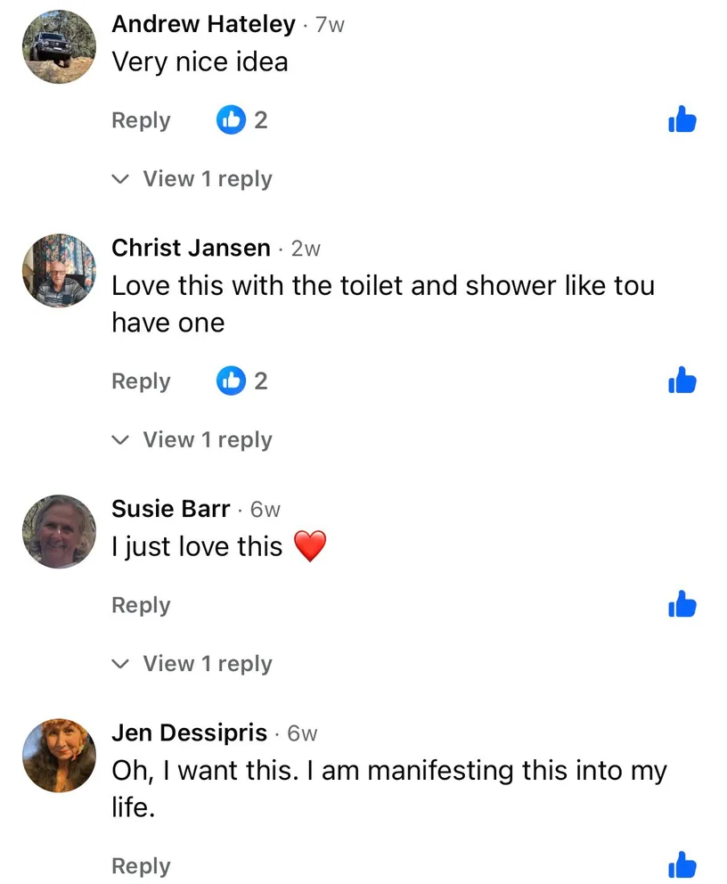 Facebook comments from customers wanting a Breath Trailer