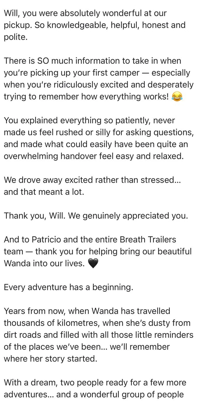 Customer screenshot about Wanda, part 3 of 4